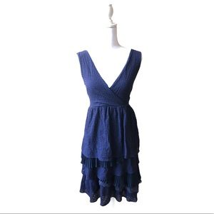 Ric Rac Blue Ruffle Dress